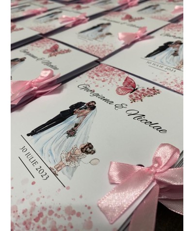 Invitatie nunta stil carticica - Model 16 Invitatie nunta stil carticica - Model 16