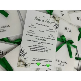 Invitatie nunta cu foaie de calc - Model 13 Invitatie nunta cu foaie de calc - Model 13