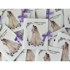 Invitatie nunta stil carticica - Model 25 Invitatie nunta stil carticica - Model 25