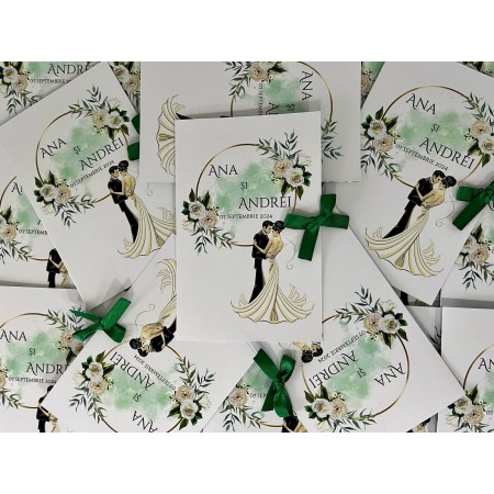 Invitatie nunta stil carticica - Model 26