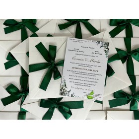 Invitatie nunta in plic cu funda - Model 19 Invitatie nunta in plic cu funda - Model 19