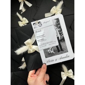 Invitatie nunta cu planta uscata - Model 13 Invitatie nunta cu planta uscata - Model 13