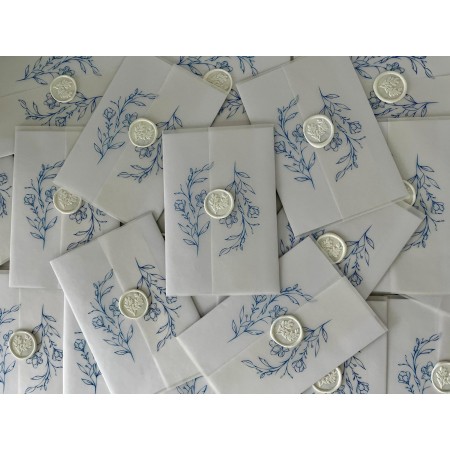 Invitatie nunta cu foaie de calc si cu sigiliu - Model 7