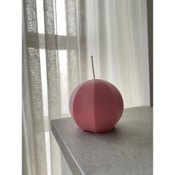 Lumanare decorativa parfumata in forma de minge, culoare personalizabila, inaltime 7cm, 170g