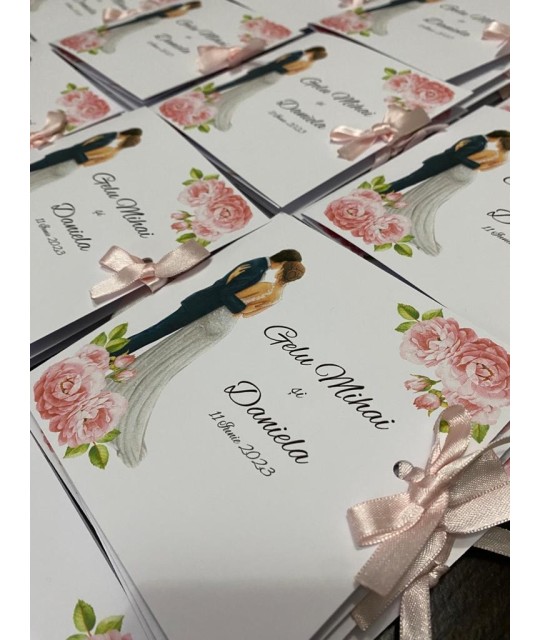 Invitatie nunta stil carticica - Model 3
