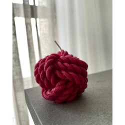 Lumanare decorativa parfumata in forma de ghem de lana, culoare personalizabila, inaltime 5cm