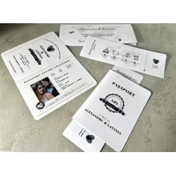 Invitatie nunta stil Pasaport - Model 1 Invitatie nunta stil Pasaport - Model 1