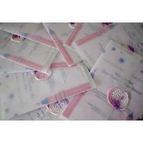 Invitatie eveniment in coperta transparenta cu sigiliu - Model 1