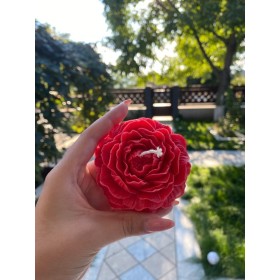 Lumanare decorativa parfumata in forma de floare (bujor), culoare personalizabila, 8cm diametru