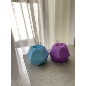 Lumanare decorativa parfumata multilaterala, culoare personalizabila, 8.8cm inaltime, 80g