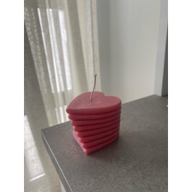 Lumanare decorativa parfumata in forma de inima rasucita, 5cm inaltime, 70g, culoare personalizabila Lumanare decorativa parfumata in forma de inima rasucita, 5cm inaltime, 70g, culoare personalizabila