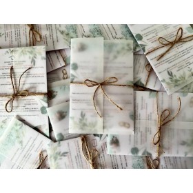 Invitatie nunta cu foaie de calc - Model 3 Invitatie nunta cu foaie de calc - Model 3