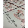 Invitatie botez carticica cu fundita - Model 3