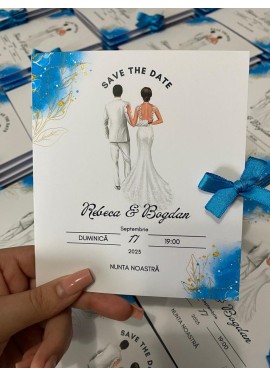 Invitatie nunta stil carticica - Model 12
